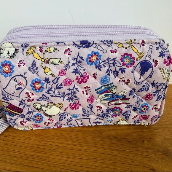 Disney x Vera Bradley Belle Floral RFID Wristlet Wallet Purple NWT - Picture 2 of 13